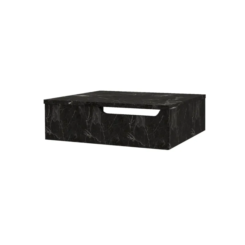 Onderkast BWS Felix 60x48x18 cm Met Handdoekuitsparing Zwart Marmer Goedkoop