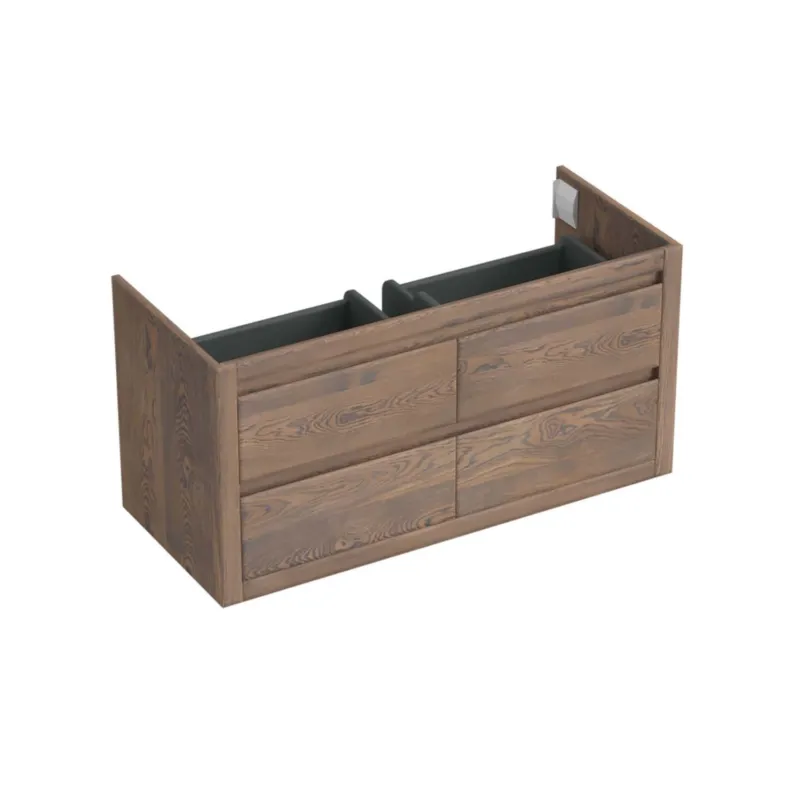 Onderkast Forzalaqua Gela 120x51x60 Cm 4 Softclose Lades Eiken Havanna Populair