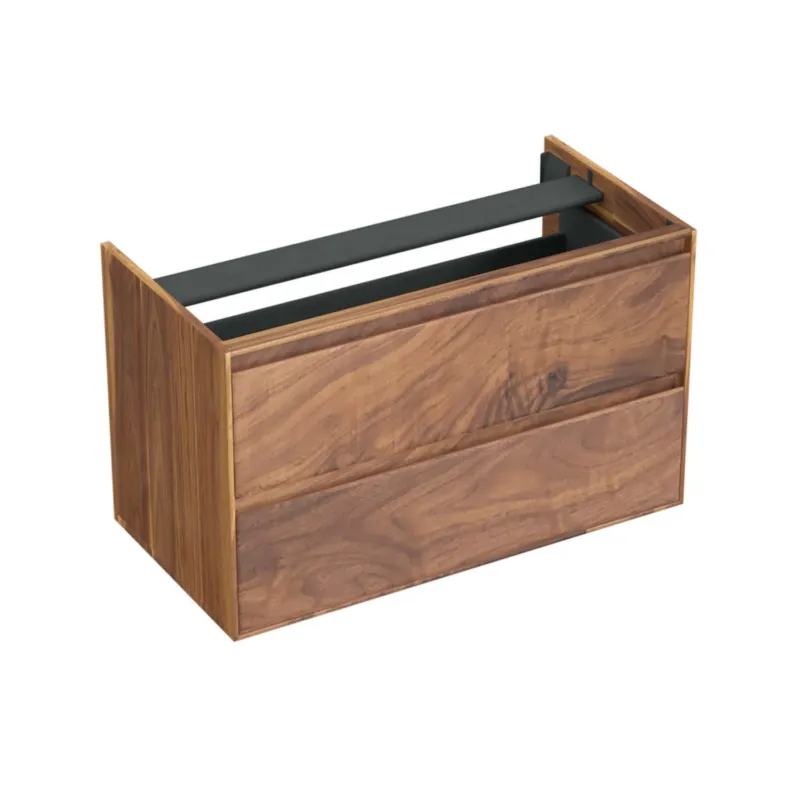 Nieuw Onderkast Forzalaqua Reno 100x51x60 Cm 2 Lades Softclose Noten Pure Walnut