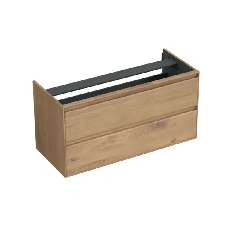 Goedkoop Onderkast Forzalaqua Reno 120x51x60 Cm 2 Lades Softclose Eiken Oyster