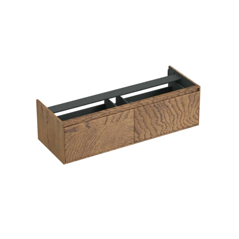 Onderkast Forzalaqua Reno 140x51x40 Cm 2 Lades Softclose Eiken Castle Brown Laatste Versie
