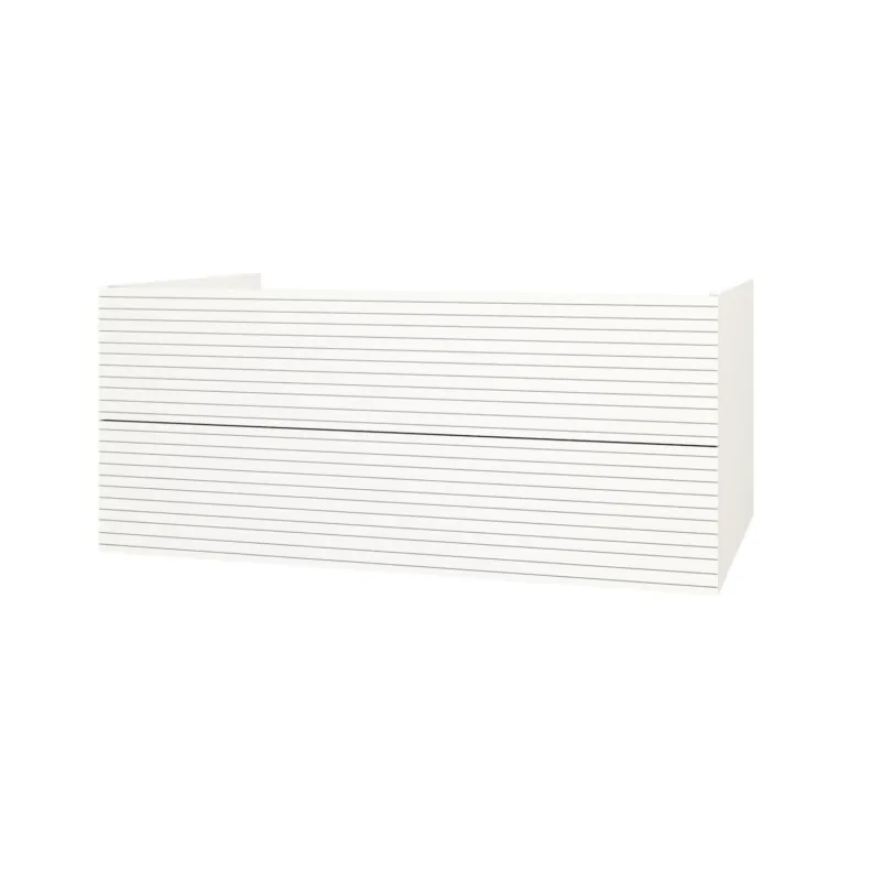 Onderkast BWS Elite 120x45x50 cm Met Horizontaal Reliëf Mat Wit Gecertificeerd
