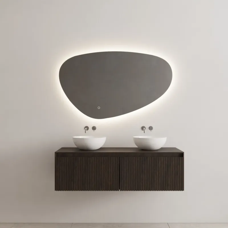 Onderkast Gliss Design Timotheus 120 CM 2 lades Incl Topplaat Charcoal Hoge Kwaliteit