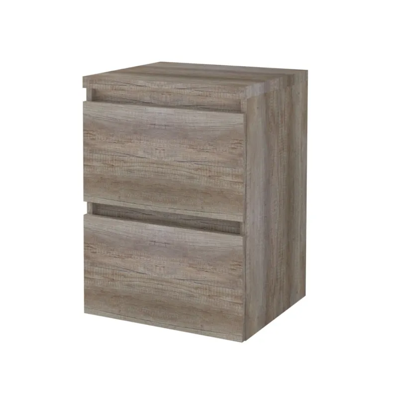 Badmeubelset Aquasplash Salt 50x46cm Greeploos 2 Lades Met Afdekplaat Scotch Oak Alleen Vandaag