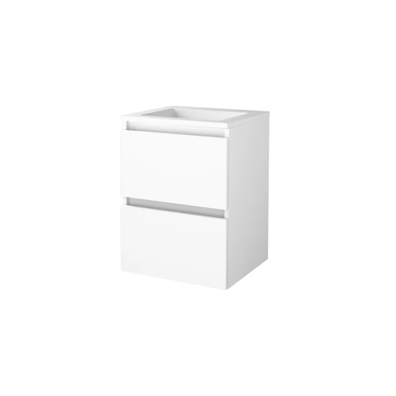 Badmeubelset Aquasplash Salt 50x46cm Greeploos 2 Lades Met Wastafel Acryl Ice White Alleen Vandaag