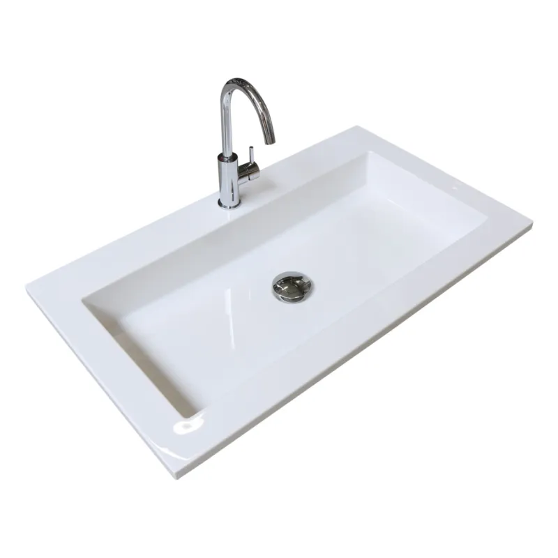 Badmeubelset Aquasplash Salt 100x46cm Met Grepen (Kleurkeuze) 2 Lades Met Wastafel Acryl Whisky Oak Voordeelprijs