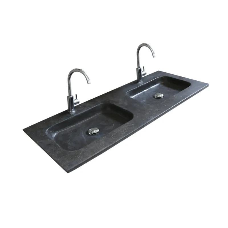 Beperkte Voorraad Badmeubelset Aquasplash Salt 120x46cm Greeploos 4 Lades Met Wastafel Hardsteen Ice White
