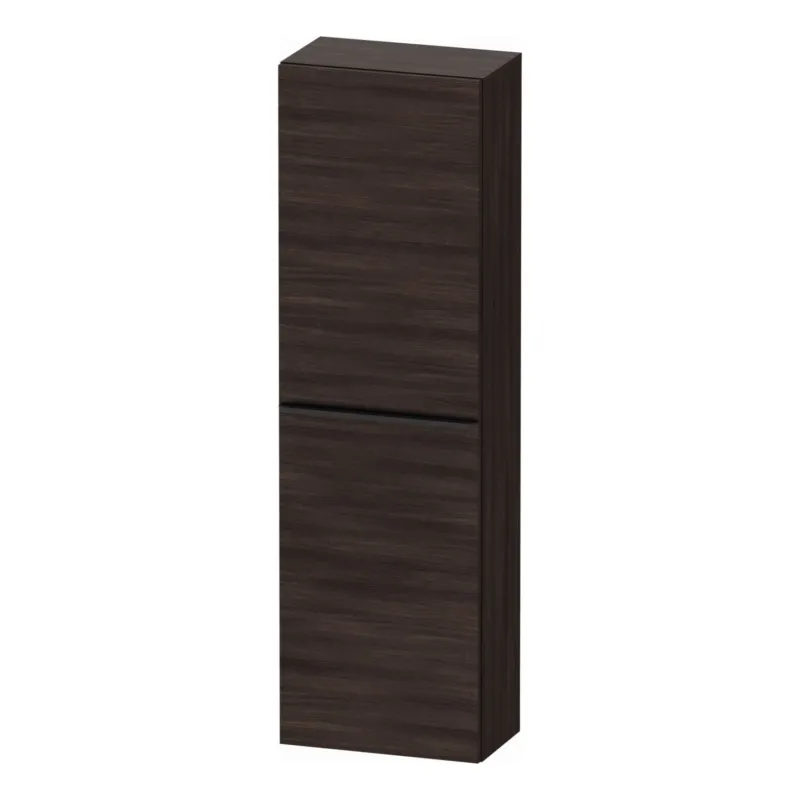 Lage Prijs Hoge Kast Duravit D-Neo Kolomkast Wand 132 cm Linksdraaiend Mat Kastanje (Donker)