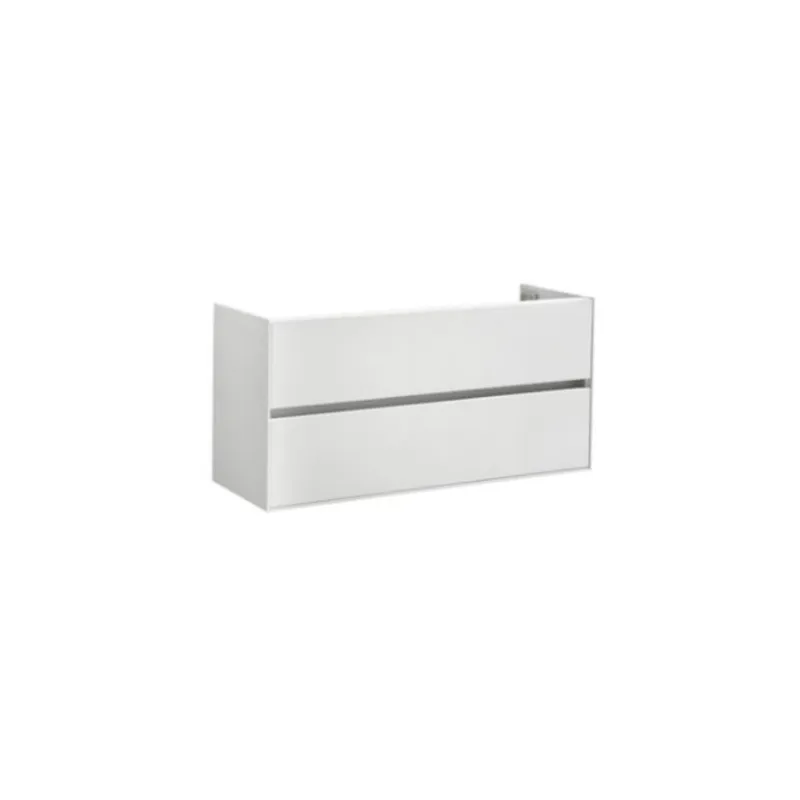 Wastafelonderkast Sanilux Compact Greeploos Soft Close 120x38x56 Hoogglans Wit Beperkte Voorraad