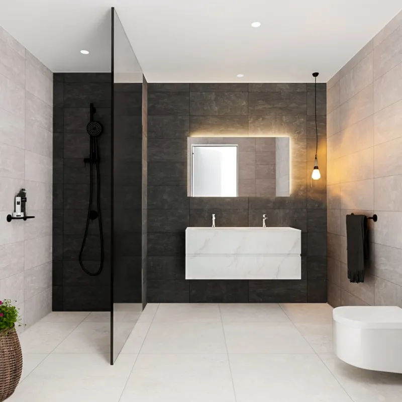 Nu Kopen Badmeubel AQS Valencia Carrara Mat 120 cm met Twee Lades Solid Surface (acht varianten)