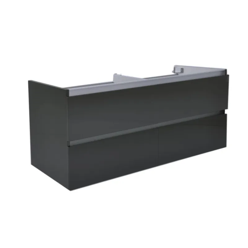 Onderkast Luna 120X47 Hoogglans Grijs (2 Laden) Goedkoop