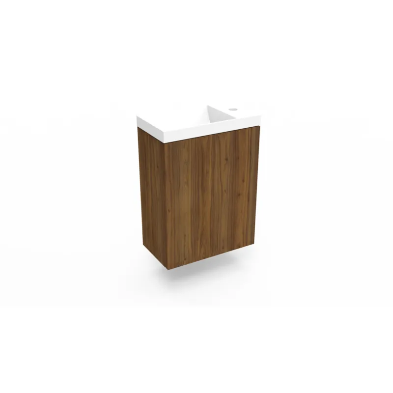 Fonteinkast Maddison Oak Arcqua Luna 40x55x28 cm Incl. Fontein Glans Wit Zonder Overloop Bestel Nu