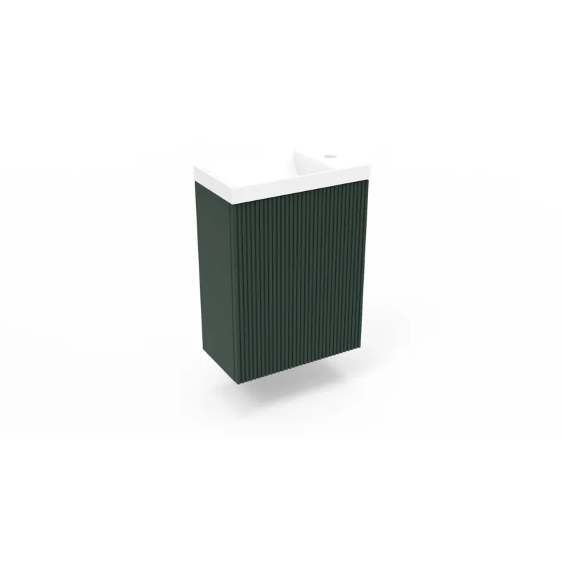 Betrouwbaar Fonteinkast Highland Green Arcqua Ridge 40x55x28 cm Incl. Fontein Mat Wit Zonder Overloop