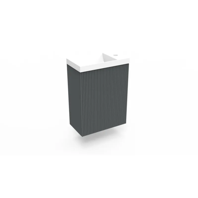 Fonteinkast Cement Arcqua Ridge 40x55x28 cm Incl. Fontein Glans Wit Zonder Overloop Koop Vandaag