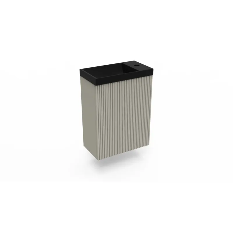 Koop Vandaag Fonteinkast Clay Arcqua Ridge 40x55x28 cm Incl. Fontein Mat Zwart Zonder Overloop