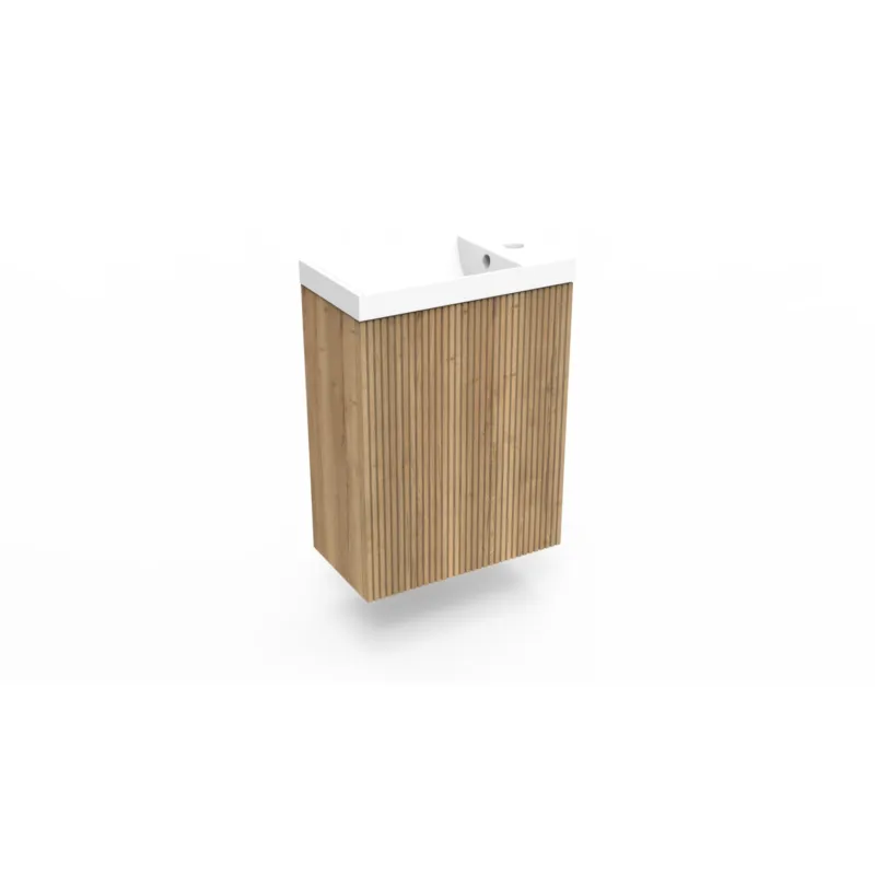 Fonteinkast Halifax Oak Arcqua Ridge 40x55x28 cm Incl. Fontein Mat Wit Met Overloop Koop Online