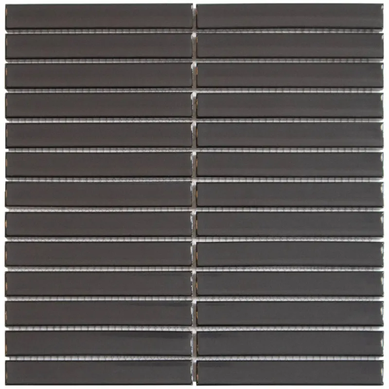 Mozaiek Tegel Sevilla 29,6x30 cm Finger Glossy Carbon Gray (Prijs per 0.89 M2) Tijdelijk Beschikbaar