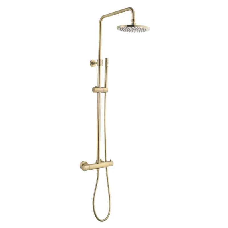 Merkproduct Regendoucheset Opbouw Sanilux Blair Thermostatisch Douchekop 25 cm Goud