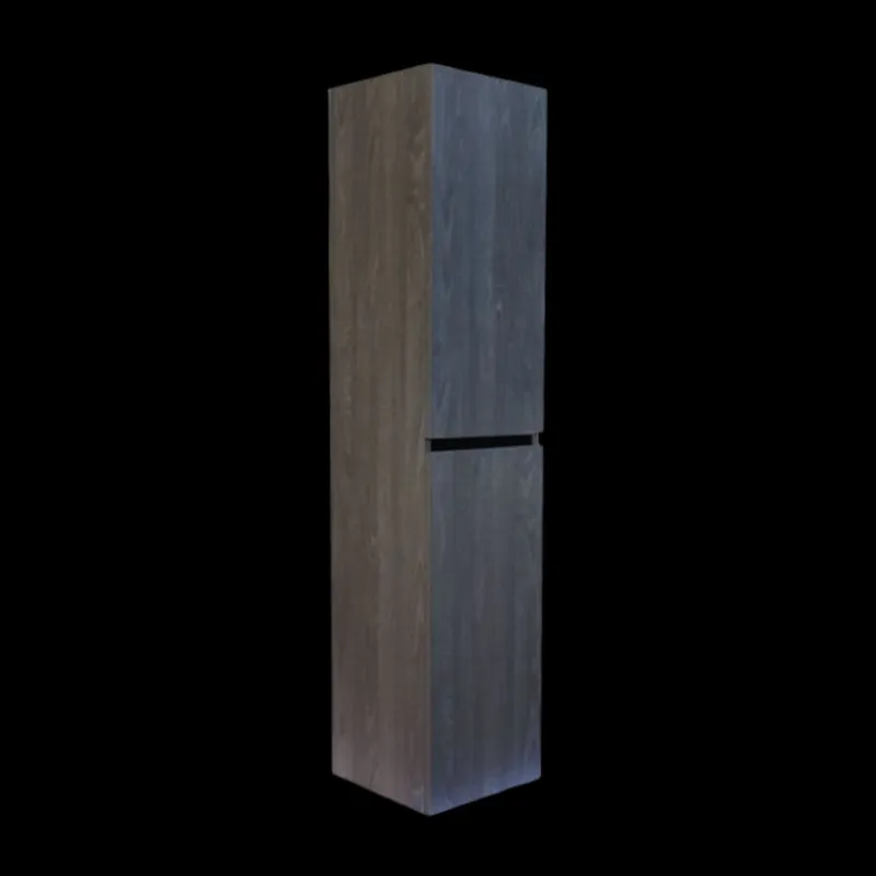 Kolomkast Sanilux Trendline Met Greeplijst Mat Zwart 160x35x35 Cm Silver Oak Superprijs