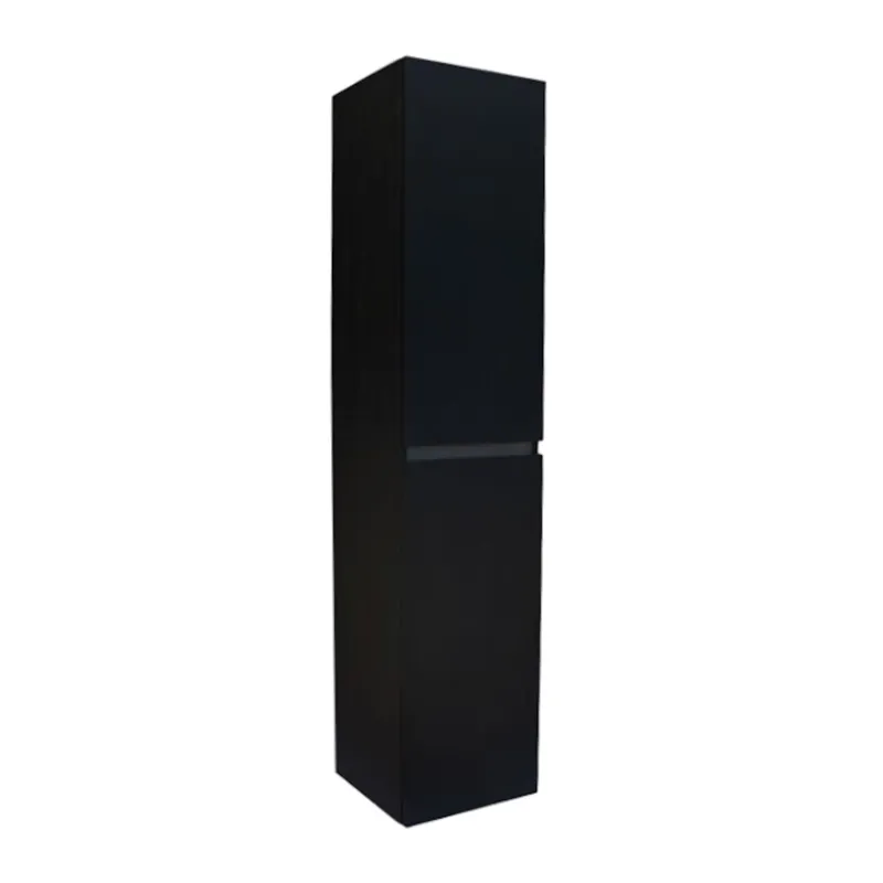 Beste Prijs Kolomkast Sanilux Trendline Met Greeplijst Aluminium 160x35x35 Cm Black Oak