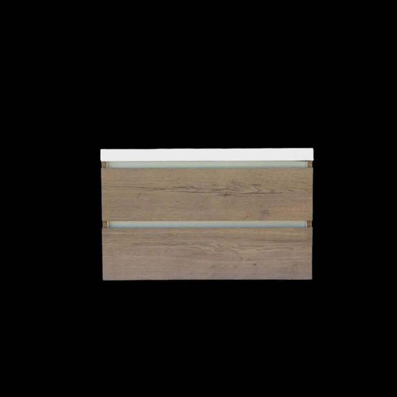 Onderkast Trendline Met Greeplijst Aluminium 100x47x52 Cm Tabak Oak Betrouwbaar