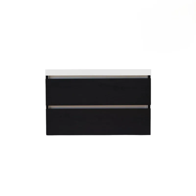 Onderkast Trendline Met Greeplijst Aluminium 100x47x52 Cm Black Oak Op = Op