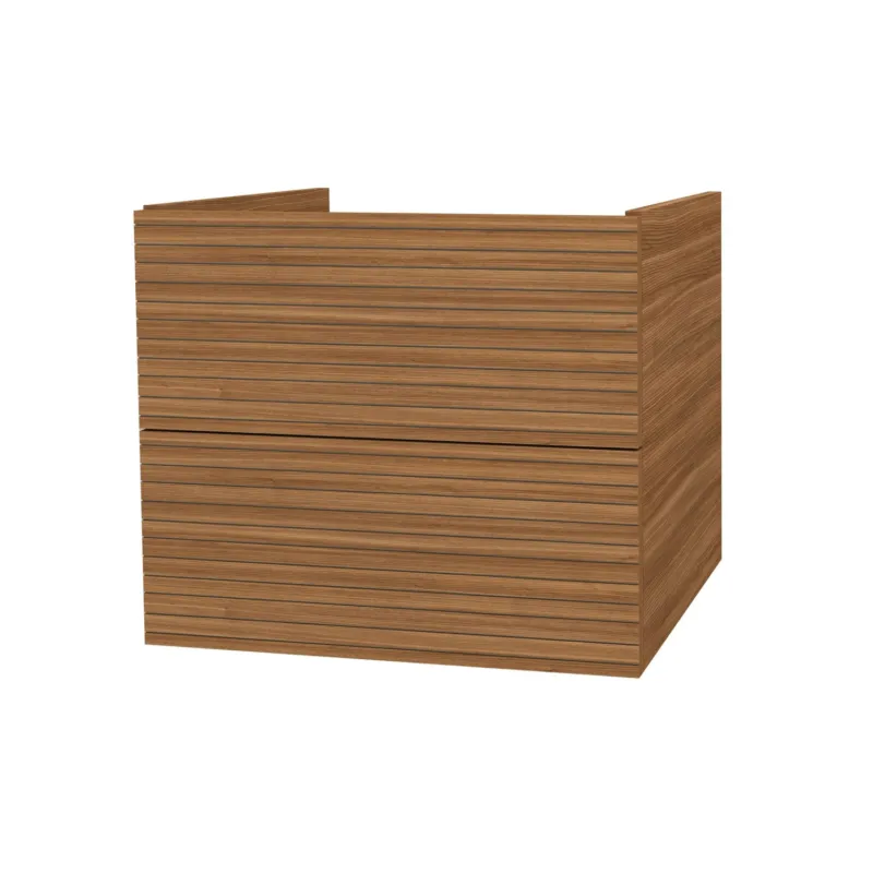 Onderkast BWS Elite 60x45x50 cm Met Horizontaal Reliëf Walnoot Aanbieding