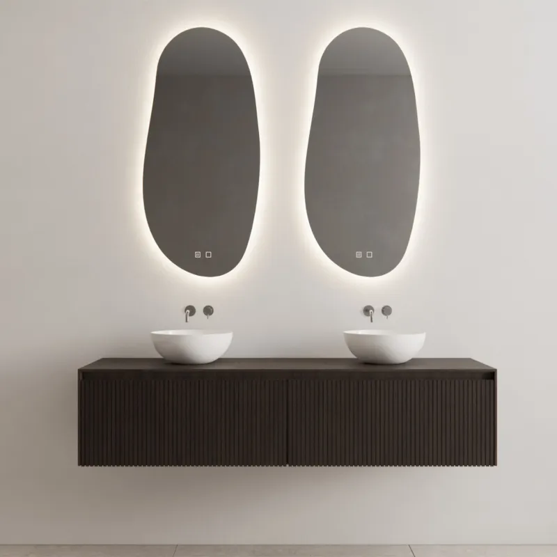 Weekendaanbieding Onderkast Gliss Design Timotheus 180 CM 2 Lades Incl Topplaat Charcoal