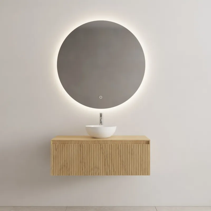 Hoge Kwaliteit Onderkast Gliss Design Timotheus 100 CM Incl. Topplaat Castle Brown
