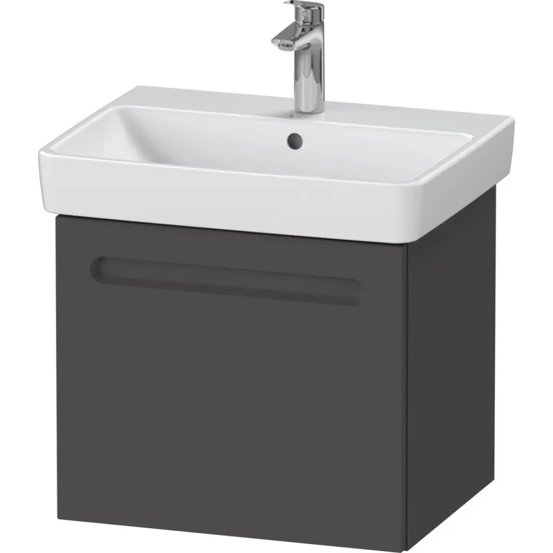 Wastafelkast Duravit No.1 Met 1 Lade 54x42.6x47.8cm Met Geïntegreerde Greep Mat Grafiet Premium