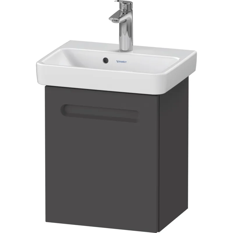 Wastafelonderkast Duravit No.1 Met 1 Deur Rechts 39x34.6x47.8cm Met Geïntegreerde Greep Mat Grafiet Laatste Kans