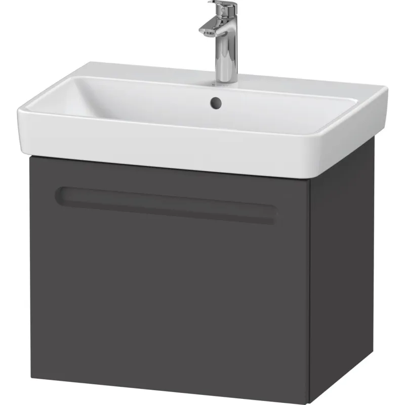 Beste Prijs Wastafelkast Duravit No.1 Met 1 Lade 59x42.6x47.8cm Met Geïntegreerde Greep Mat Grafiet