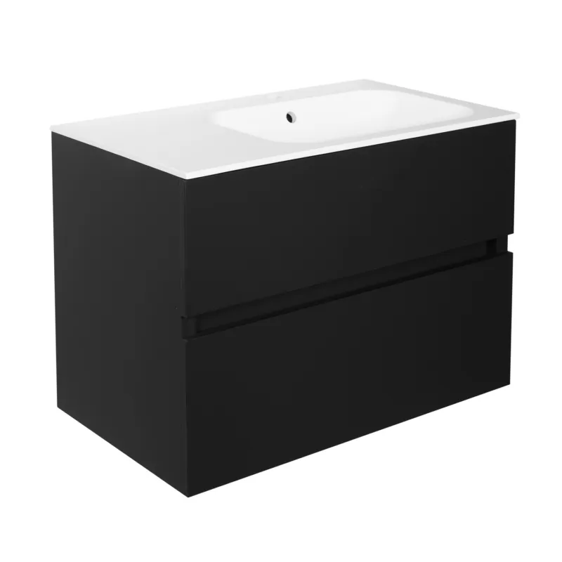 Alleen Vandaag Onderkast Best Design Splash Black Greeploos 80x56x47 cm 2 Softclose Laden Mat Zwart