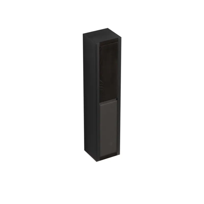 Laatste Kans Kolomkast Forzalaqua Gela 38x35x180 Cm 2 Deuren Eiken Black Oiled