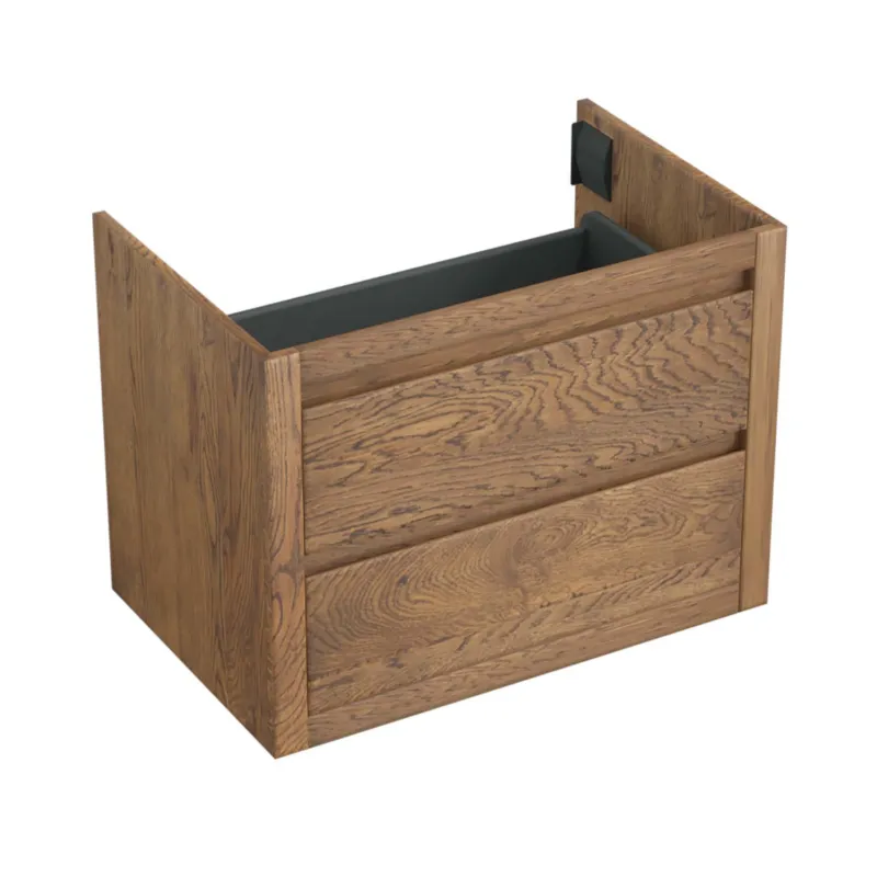 Onderkast Forzalaqua Gela 80x51x60 Cm 2 Softclose Lades Eiken Castle Brown Actieprijs