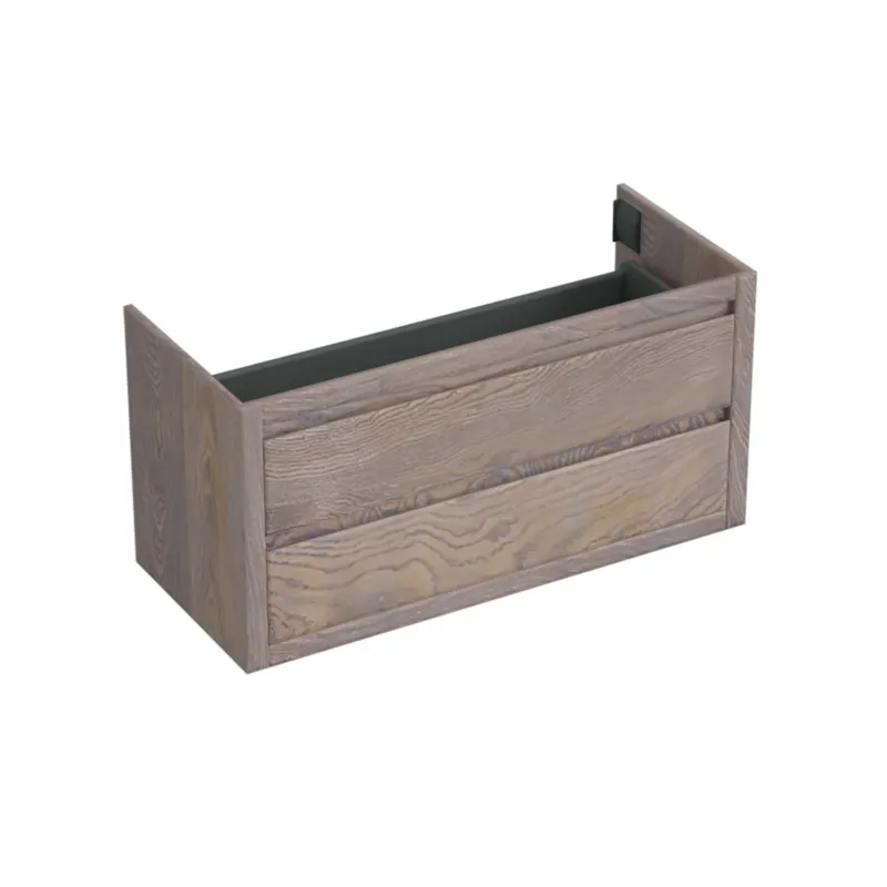 Onderkast Forzalaqua Gela 120x51x60 Cm 2 Softclose Lades Eiken Silver Grey Hoge Kwaliteit