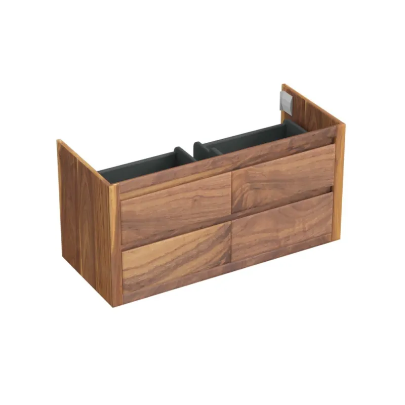 Onderkast Forzalaqua Gela 120x51x60 Cm 4 Softclose Lades Noten Pure Walnut Gereduceerde Prijs