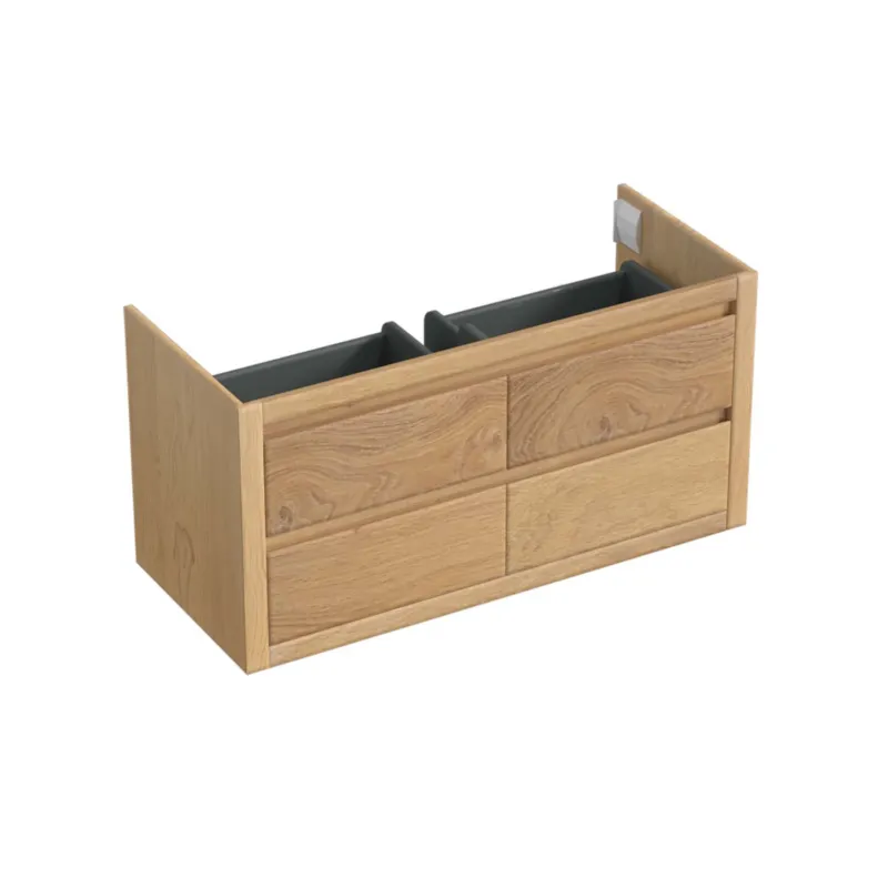 Onderkast Forzalaqua Gela 120x51x60 Cm 4 Softclose Lades Eiken Smoke Shop Nu