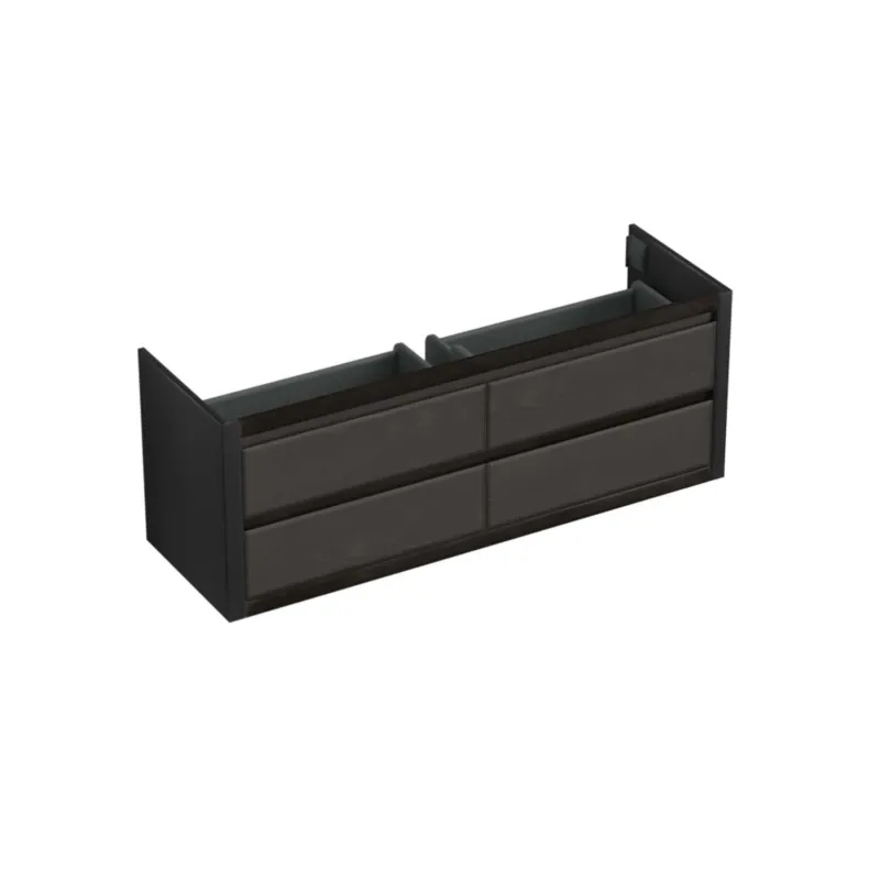 Onderkast Forzalaqua Gela 160x51x60 Cm 4 Softclose Lades Eiken Black Oiled Lage Kosten